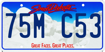SD license plate 75MC53