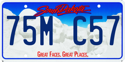 SD license plate 75MC57