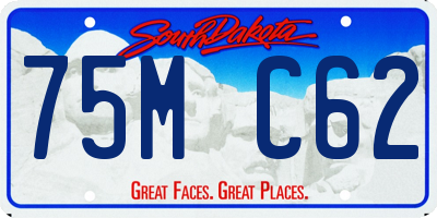 SD license plate 75MC62