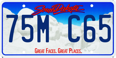 SD license plate 75MC65