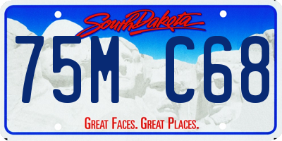 SD license plate 75MC68