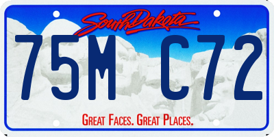 SD license plate 75MC72