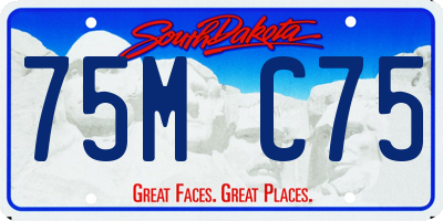 SD license plate 75MC75