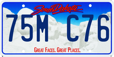 SD license plate 75MC76