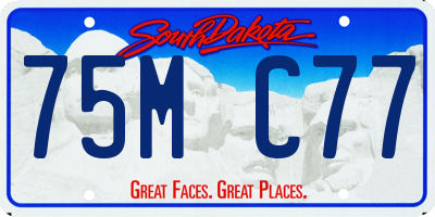 SD license plate 75MC77