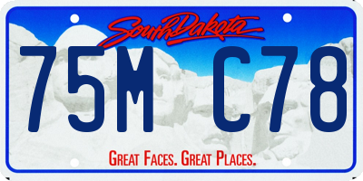 SD license plate 75MC78