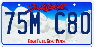 SD license plate 75MC80
