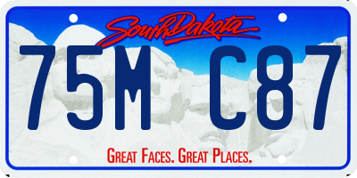 SD license plate 75MC87