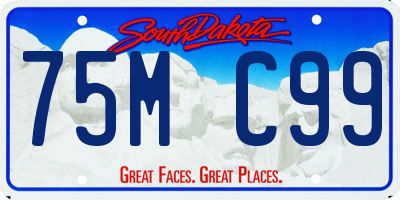 SD license plate 75MC99