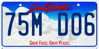 SD license plate 75MD06