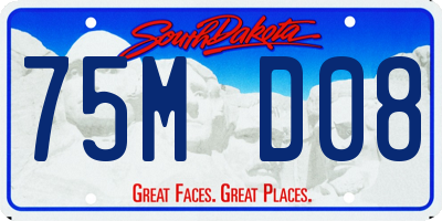 SD license plate 75MD08