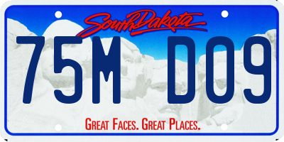 SD license plate 75MD09