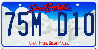 SD license plate 75MD10