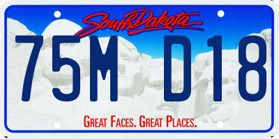 SD license plate 75MD18