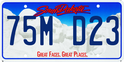SD license plate 75MD23