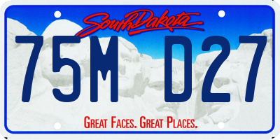 SD license plate 75MD27