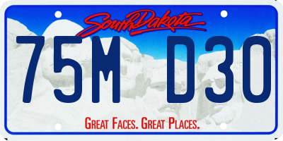 SD license plate 75MD30