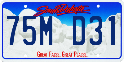 SD license plate 75MD31