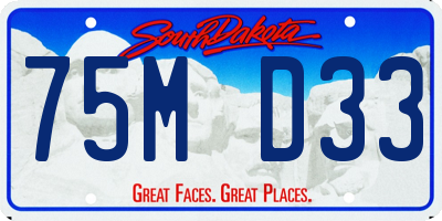 SD license plate 75MD33