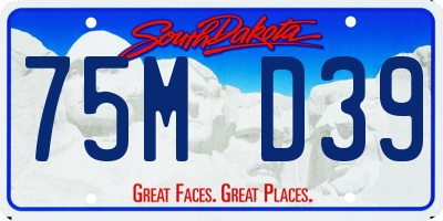 SD license plate 75MD39