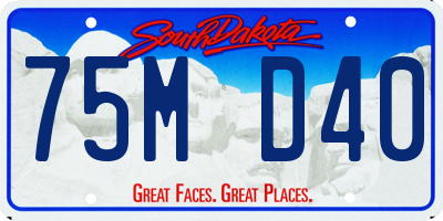 SD license plate 75MD40