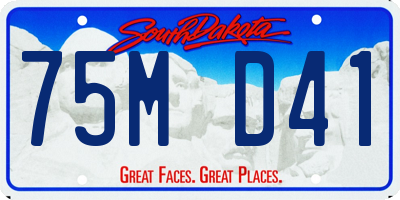 SD license plate 75MD41