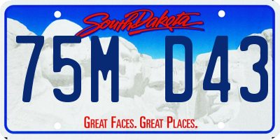 SD license plate 75MD43
