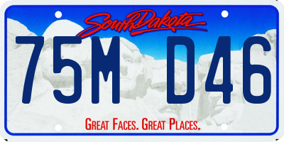 SD license plate 75MD46