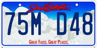 SD license plate 75MD48