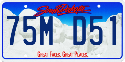 SD license plate 75MD51
