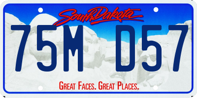 SD license plate 75MD57