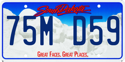 SD license plate 75MD59