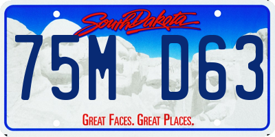 SD license plate 75MD63