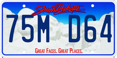 SD license plate 75MD64