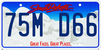 SD license plate 75MD66