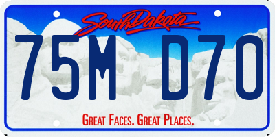 SD license plate 75MD70