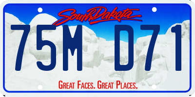 SD license plate 75MD71