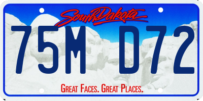 SD license plate 75MD72