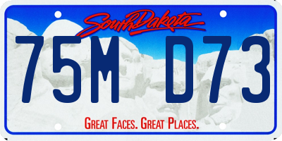SD license plate 75MD73