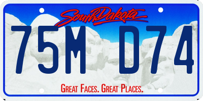 SD license plate 75MD74