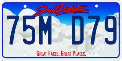 SD license plate 75MD79