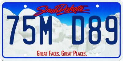 SD license plate 75MD89