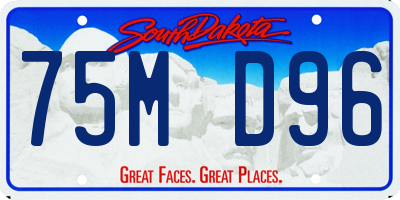 SD license plate 75MD96