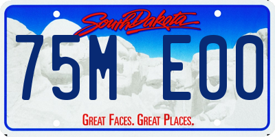 SD license plate 75ME00