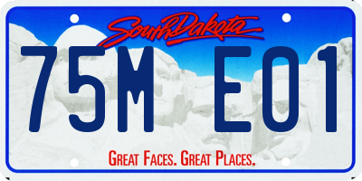 SD license plate 75ME01