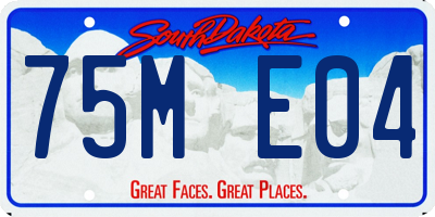 SD license plate 75ME04