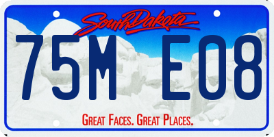 SD license plate 75ME08