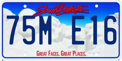 SD license plate 75ME16