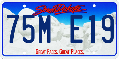 SD license plate 75ME19