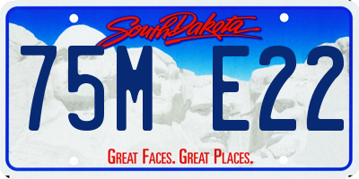 SD license plate 75ME22
